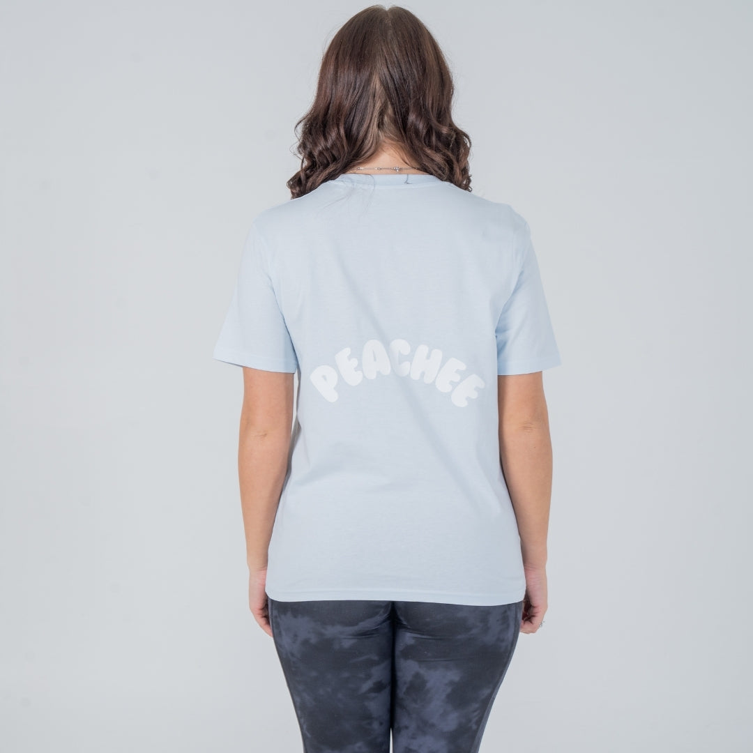 PEACHEE COTTON ICE BLUE OVERSIZE T-SHIRT