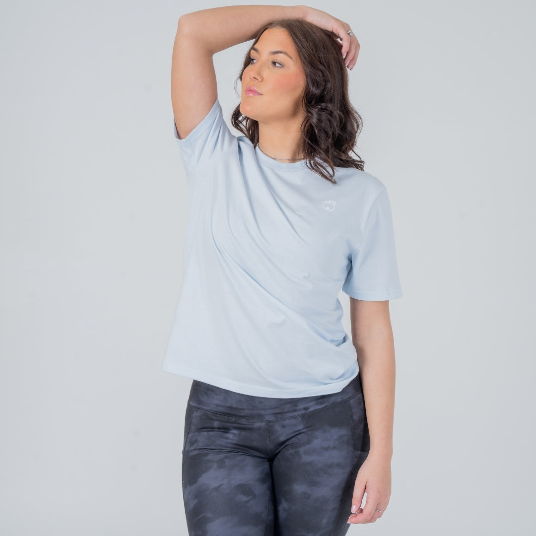 PEACHEE COTTON ICE BLUE OVERSIZE T-SHIRT