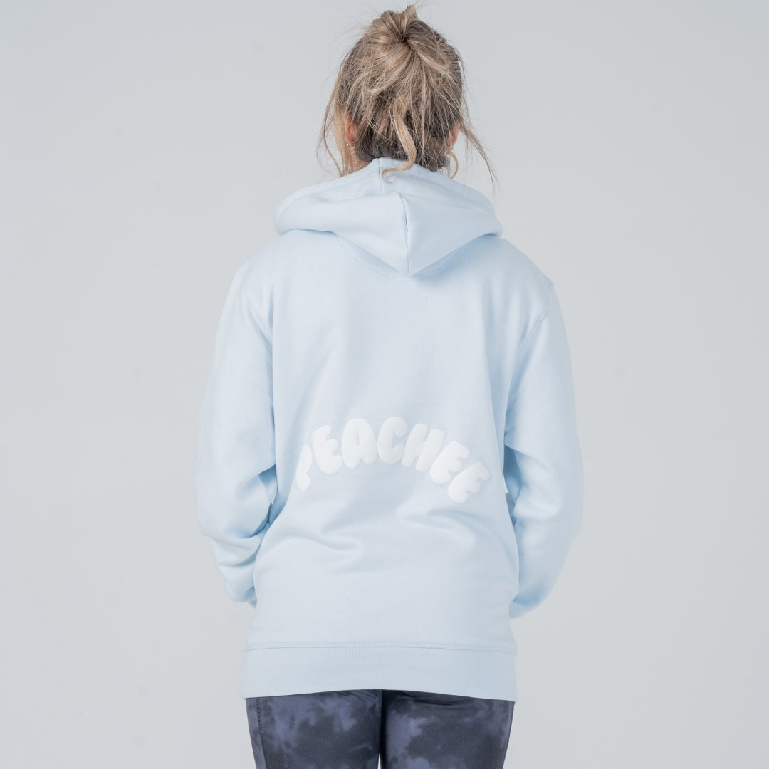 PEACHEE ICE BLUE OVERSIZE HOODIE