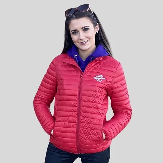 VENTURE RED PADDED JACKET - Peachybean