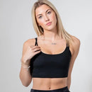BLISS ECO BLACK CROPPED CAMI TOP - Peachybean