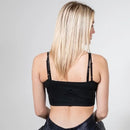 BLISS ECO BLACK CROPPED CAMI TOP - Peachybean