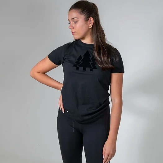 VENTURE ECO TREE BLACK RELAXED FIT T-SHIRT - Peachybean