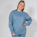 BLISS ECO BLUE STONE OVERSIZE SWEATSHIRT - Peachybean